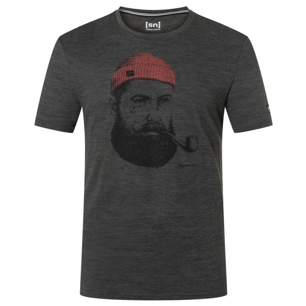 Image of super.natural - Sailor Tee - Merinoshirt Gr M grau/schwarz