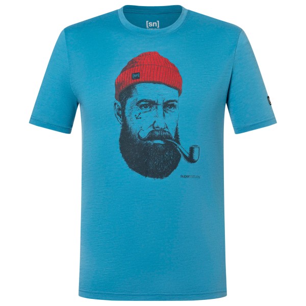 super.natural Sailor Tee Merinoshirt Herren Wandern (Gr XXL |blau)