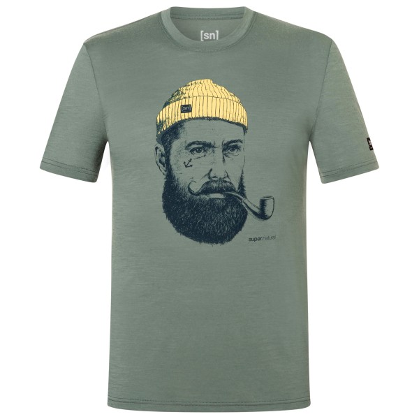 super.natural Sailor Tee Merinoshirt Olijfgroen