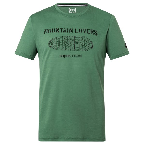 Image of super.natural - Snowboot Tee - Merinoshirt Gr L grün