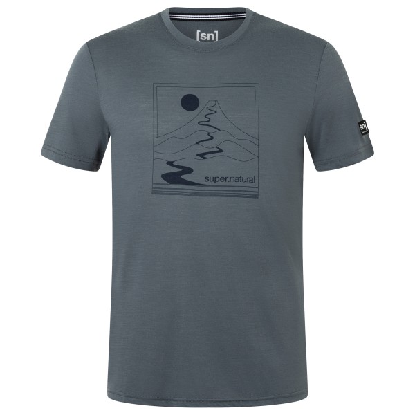 super.natural Trace Hill Tee Merinoshirt Grijs