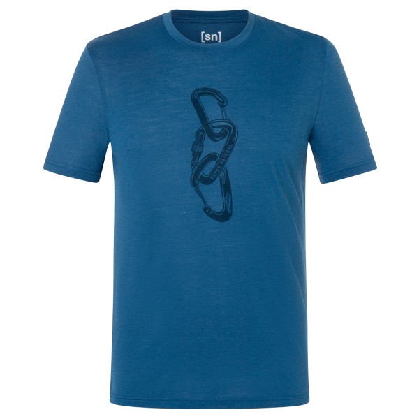 super.natural Carabineri Tee Merinoshirt XXL Blauw