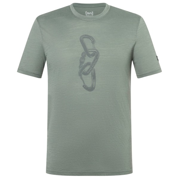 super.natural Carabineri Tee Merinoshirt M Grijs