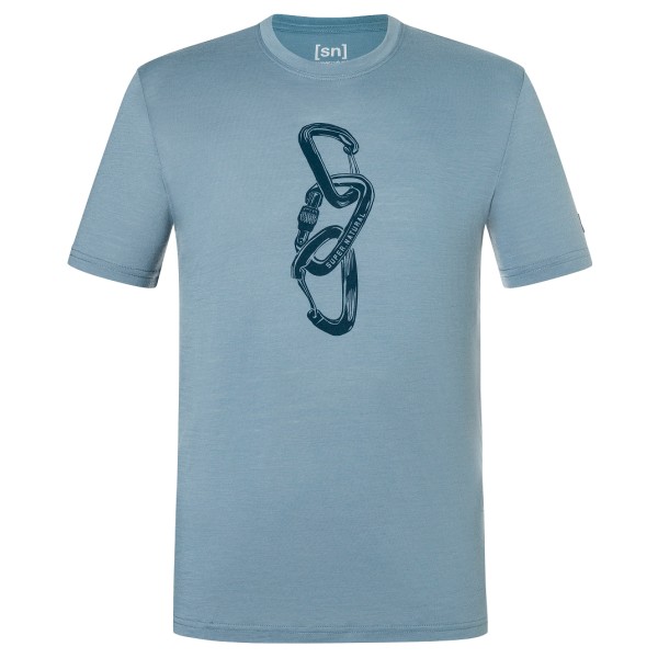 Image of super.natural - Carabineri Tee - Merinoshirt Gr 46 - S;48/50 - M;52 - L;54 - XL;56 - XXL blau;braun