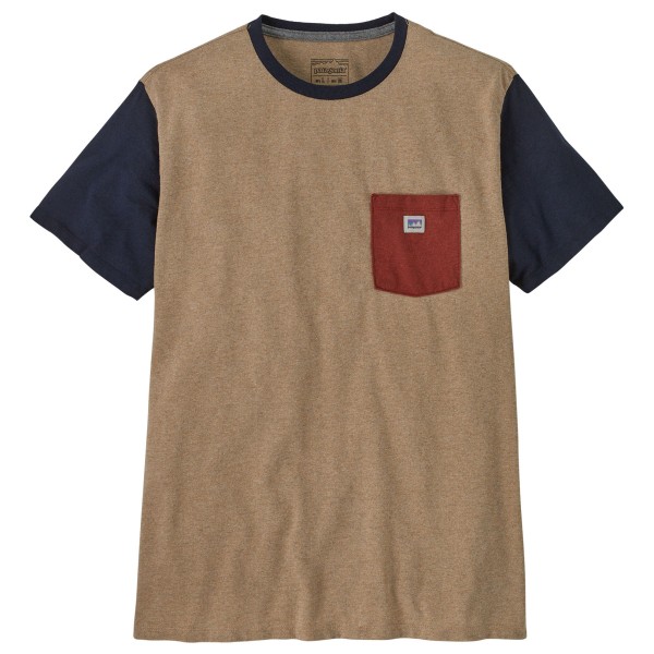 Image of Patagonia - Shop Sticker Pocket Responsibili-Tee - T-Shirt Gr L beige