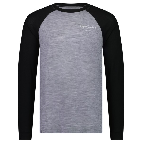 Image of Mons Royale - Icon Merino Air-Con Raglan - Merinoshirt Gr L;M;S;XL;XXL grau/schwarz