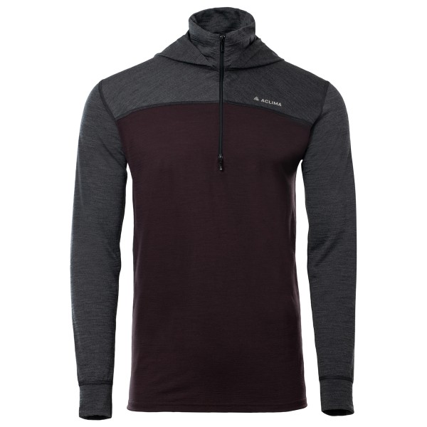 Image of Aclima - Lightwool 180 Hoodie - Merinopullover Gr L lila/ marengo