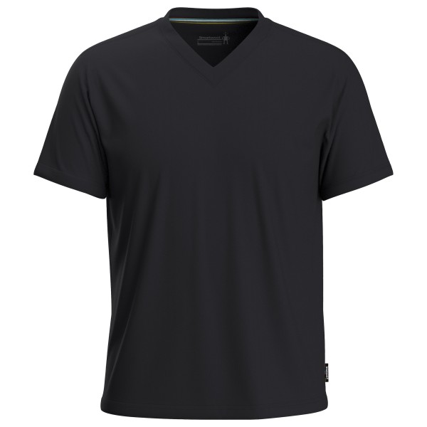 Image of Smartwool - Perfect V-Neck Tee - Merinoshirt Gr L;M;S;XXL beige;schwarz