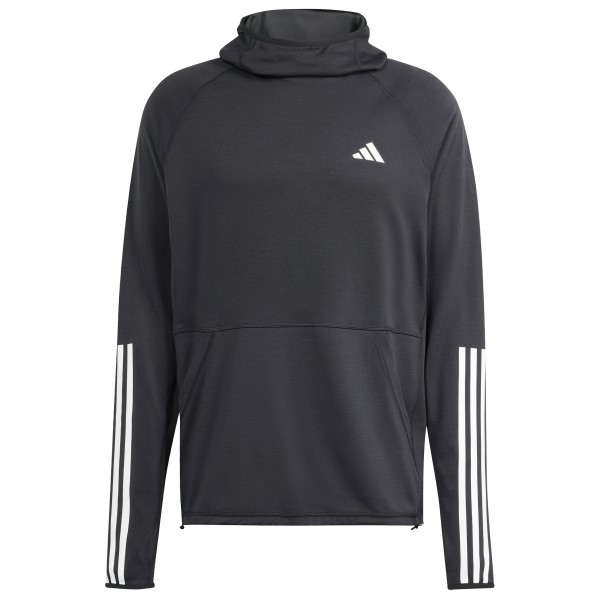 Image of adidas - Own The Run 3-Stripes Hoodie - Laufshirt Gr L;M;S;XL;XXL grau
