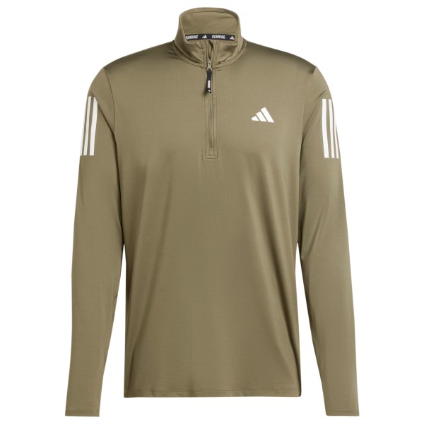 Image of adidas - Own The Run Half Zip - Laufshirt Gr XS beige/oliv