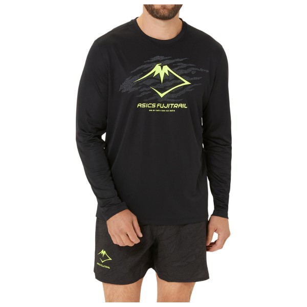 Image of Asics - Fujitrail Logo L/S Top - Laufshirt Gr L schwarz