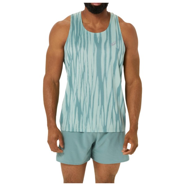 Image of Asics - Road All Over Print Singlet - Laufshirt Gr L;M;S;XL;XXL bunt;türkis