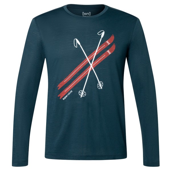 Image of super.natural - Kryssede Ski L/S - Longsleeve Gr 46 - S blau