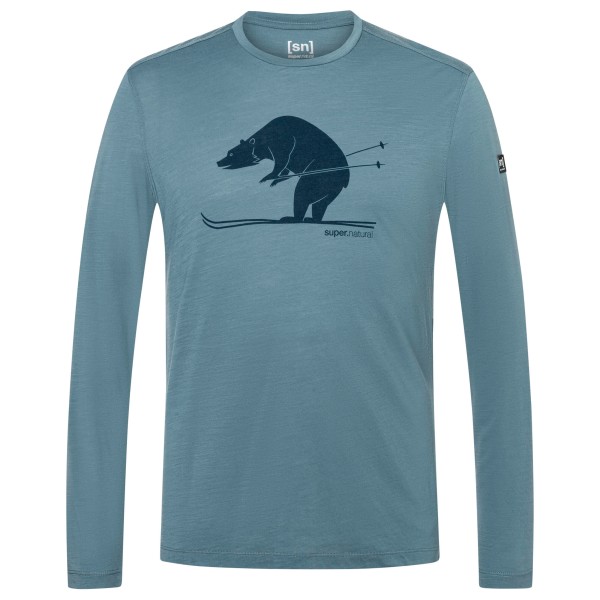 super.natural Ski Karl L/S Longsleeve turkoois Turquoise