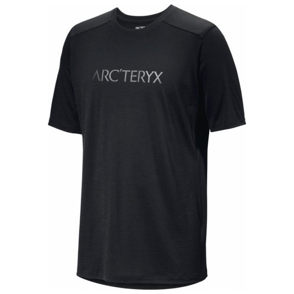 Image of Arc"teryx - Ionia Merino Wool Arc"'Word Logo S/S - Merinoshirt Gr L;M;S;XL;XS;XXL schwarz/ euphoria'