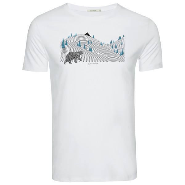 Image of GreenBomb - Animal Bearland Guide T-Shirt Cotton - T-Shirt Gr L;M;S;XL;XXL türkis;weiß