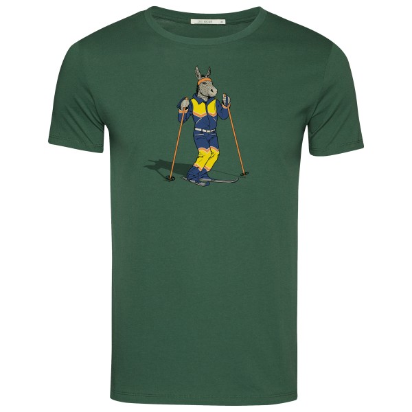 Image of GreenBomb - Animal Donkey Ski Guide T-Shirt Cotton - T-Shirt Gr L;M;S;XL grün