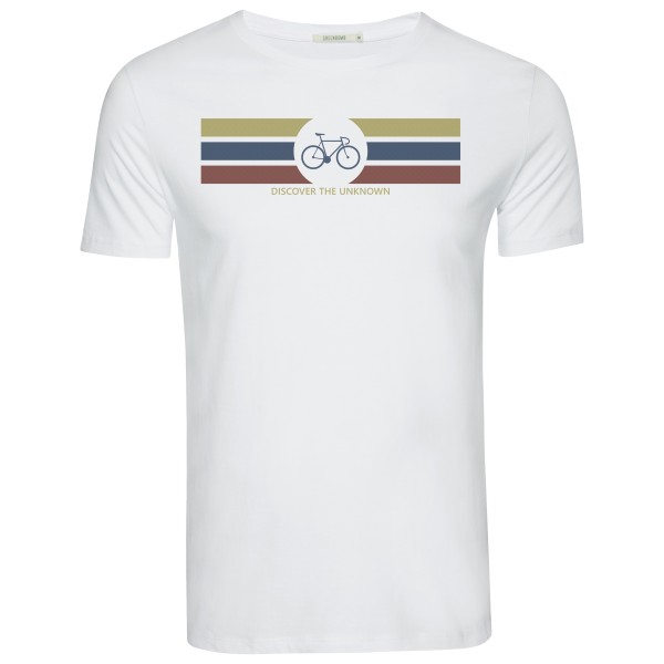 Image of GreenBomb - Bike Discover Guide T-Shirt Cotton - T-Shirt Gr L;M;S;XL;XXL weiß