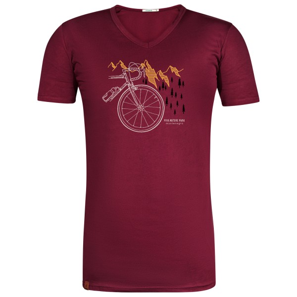 Image of GreenBomb - Bike Nature Park Peak T-Shirt Cotton - T-Shirt Gr L;M;S;XL rot