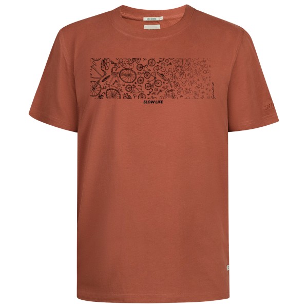 Image of GreenBomb - Bike Slow Fusion T-Shirt Cotton - T-Shirt Gr L;M;XL rot/braun