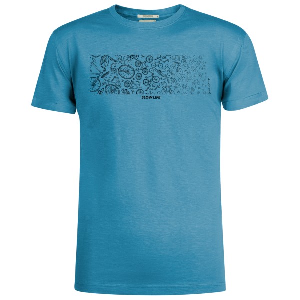 Image of GreenBomb - Bike Slow Roll T-Shirt Cotton - T-Shirt Gr L blau