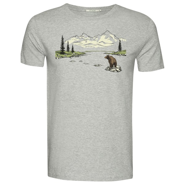 Image of GreenBomb - Nature Bear Sitting Guide T-Shirt Cotton - T-Shirt Gr L grau