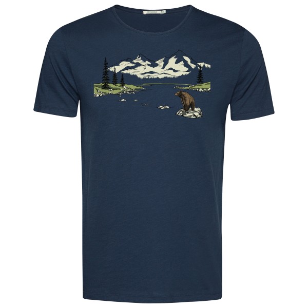 Image of GreenBomb - Nature Bear Sitting Spice T-Shirt Cotton - T-Shirt Gr L blau