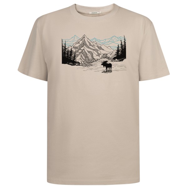 Image of GreenBomb - Nature Moose Mountain Fusion T-Shirt Cotton - T-Shirt Gr L;M;XL beige