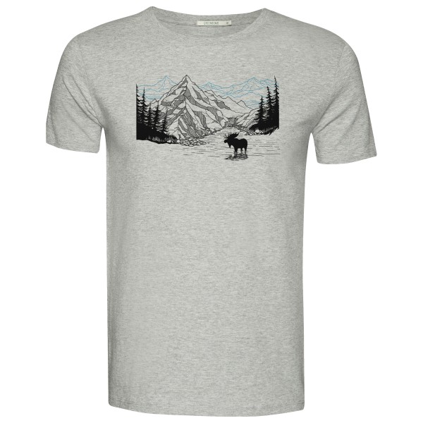Image of GreenBomb - Nature Moose Mountain Guide T-Shirt - T-Shirt Gr L;M;XL grau