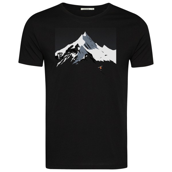 Image of GreenBomb - Nature Mountain Ski Guide T-Shirt Cotton - T-Shirt Gr L;M schwarz