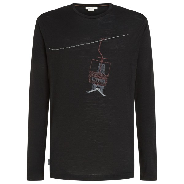 Image of Icebreaker - Merino 150 Tech Lite L/S Tee Bear Lift - Merinoshirt Gr L schwarz