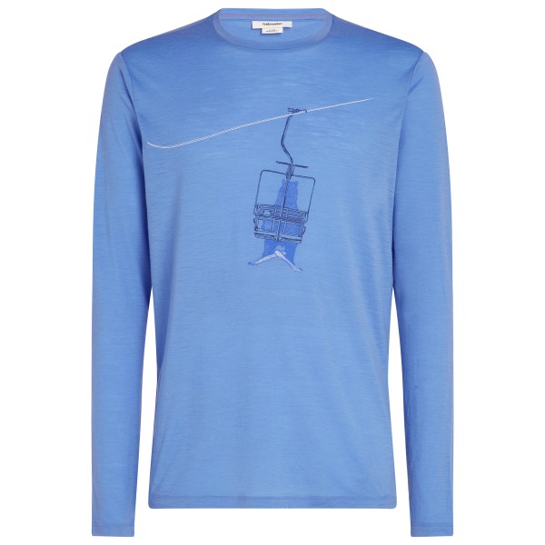 Image of Icebreaker - Merino 150 Tech Lite L/S Tee Bear Lift - Merinoshirt Gr L;M;S;XL;XXL blau;schwarz