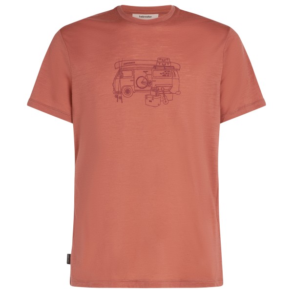 Image of Icebreaker - Merino 150 Tech Lite S/S Tee Arete Peak - Merinoshirt Gr L cedar wood