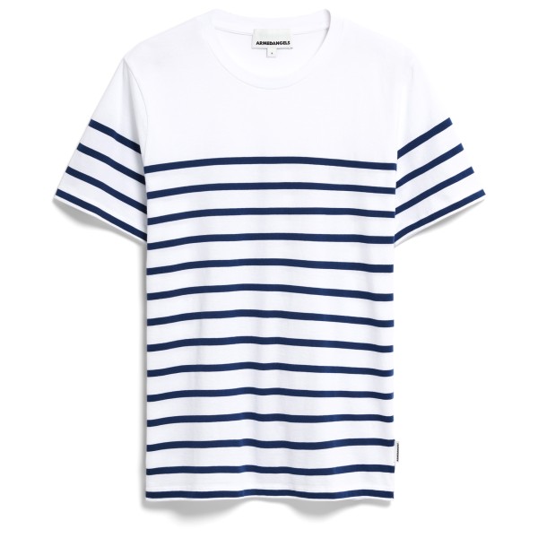 Image of ARMEDANGELS - Aadros Stripes - T-Shirt Gr L weiß