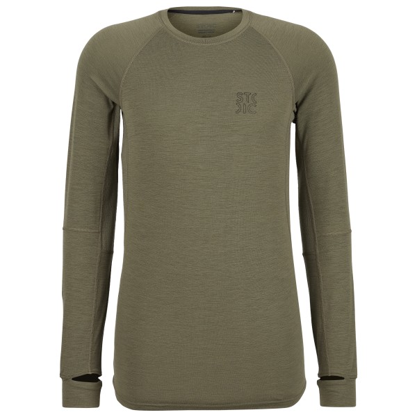 Stoic – MerinoMesh150 SadjemSt. L/S – Merinoshirt maat M, Olijfgroen