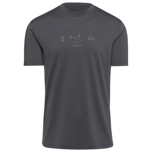 Image of Thermowave - Merino Life 5AM Club S/S Shirt - Merinoshirt Gr L grau/blau