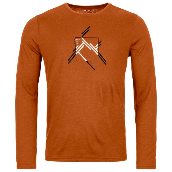 Image of Ortovox - 185 Merino Mountain Cutout L/S - Merinoshirt Gr L rot/braun