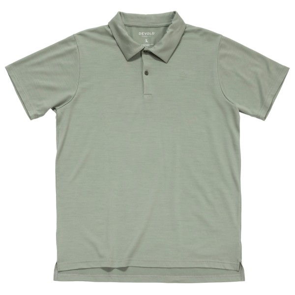 Devold Premium Polo Merinoshirt Herren Wandern (Gr S |grau)