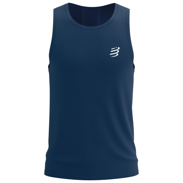 Compressport Performance Singlet Laufshirt Herren (Gr L |blau)