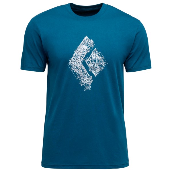 Black Diamond – Engineered Diamond S/S Tee – T-shirt maat M, Blauw