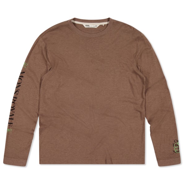 Mons Royale Yonder Merino Organic Cotton L/S Longsleeve Men (Gr S |braun)