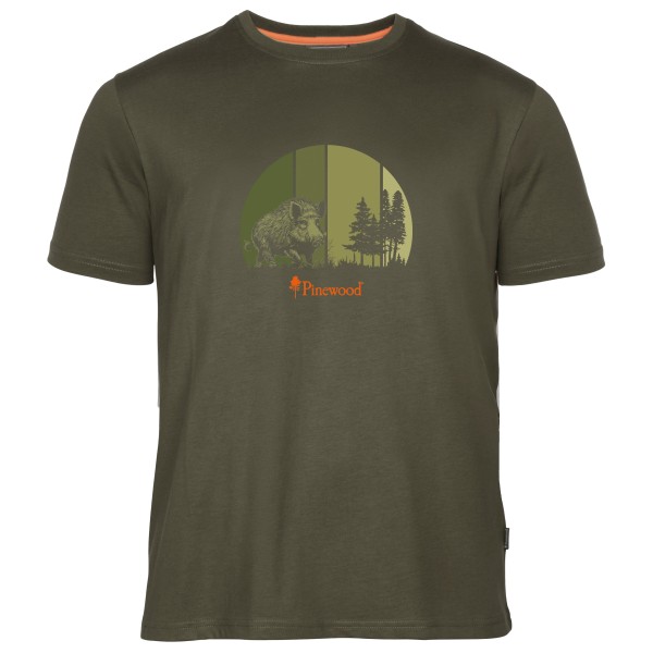 T-Shirt Pinewood Wild Boar T-Shirt Herren (Gr 3XL |oliv/braun)