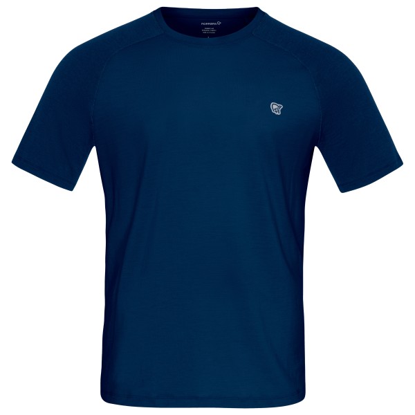 Norrøna – Femund PureUll T-Shirt – Merinoshirt maat , Blauw