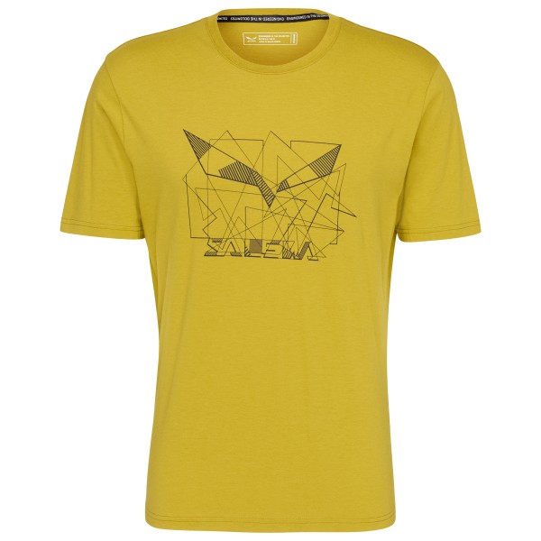 Salewa Eagle Geometric T-Shirt Sportshirt Geel