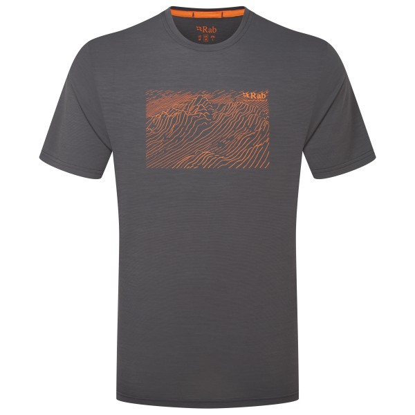 Rab Syncrino Ridge Tee Merinoshirt Herren (Gr M |grau)