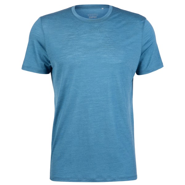 Stoic MerinoChill MMXX. Göteborg Tee Merinoshirt Herren Wandern (Gr 5XL |blau)