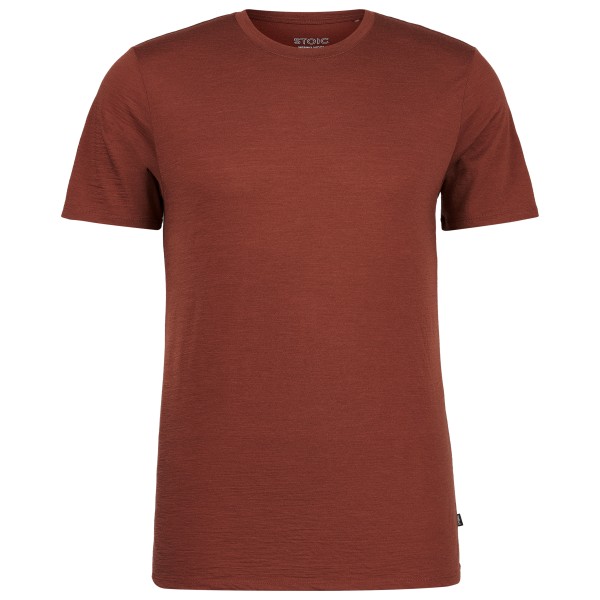 Stoic Merino155 LaholmSt. T-Shirt Merinoshirt Herren Wandern (Gr L |rot)