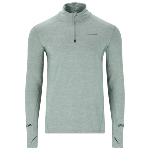 ENDURANCE Tune V2 Melange Midlayer Hardloopshirt /turkoois Grijs