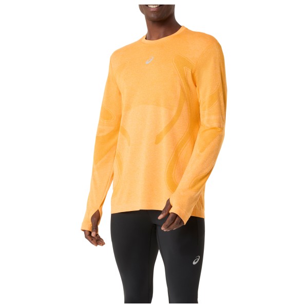 Asics Road Seamless L/S Top Laufshirt Men (Größe S |orange)
