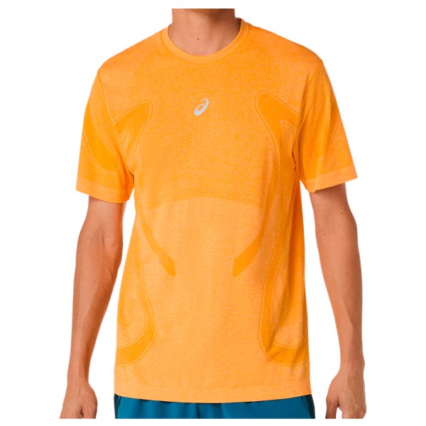 Asics Road Seamless S/S Top Laufshirt Men (Größe S |orange)